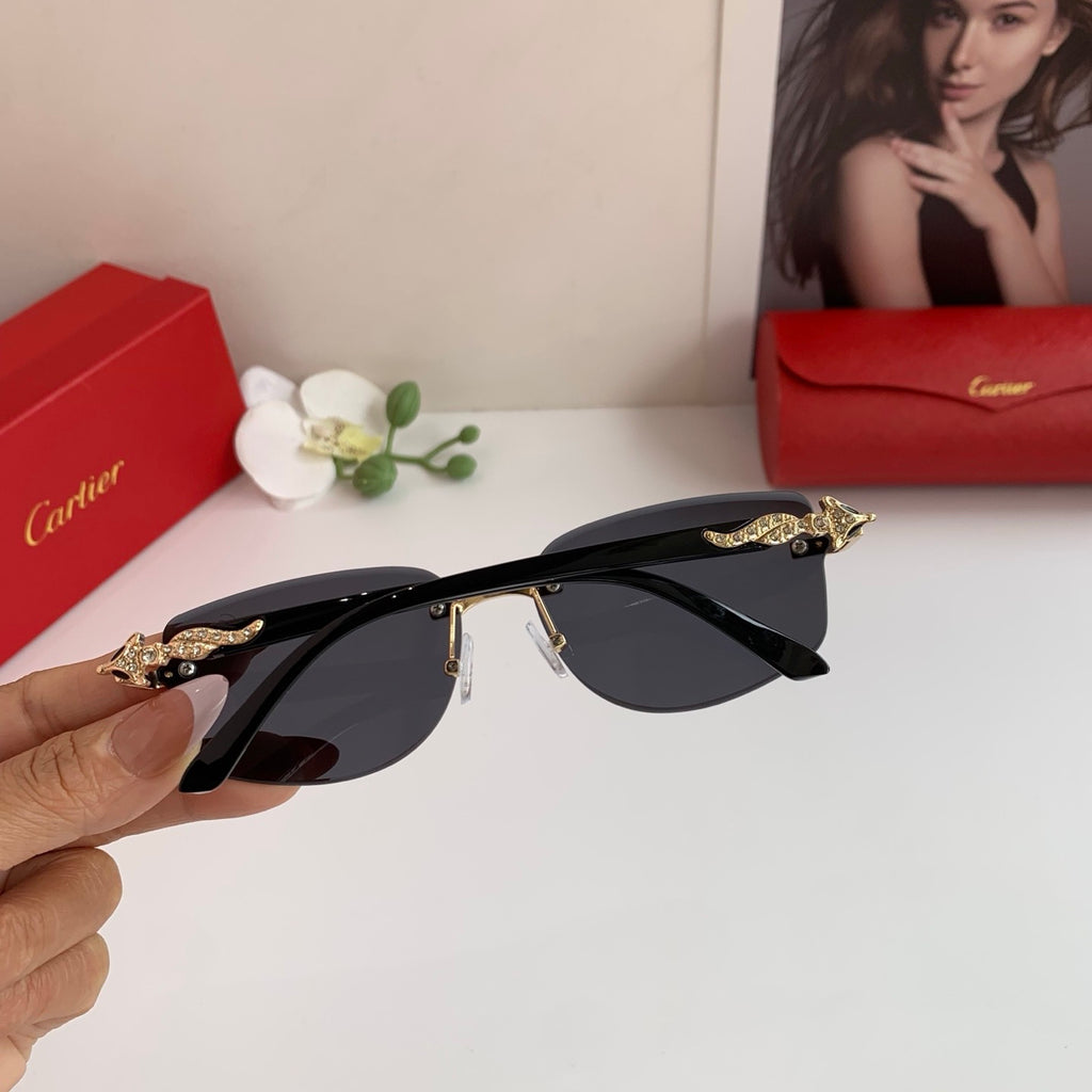 Cartier Square Black Lens Sunglasses for Men & Women - 415944 - detail image 6