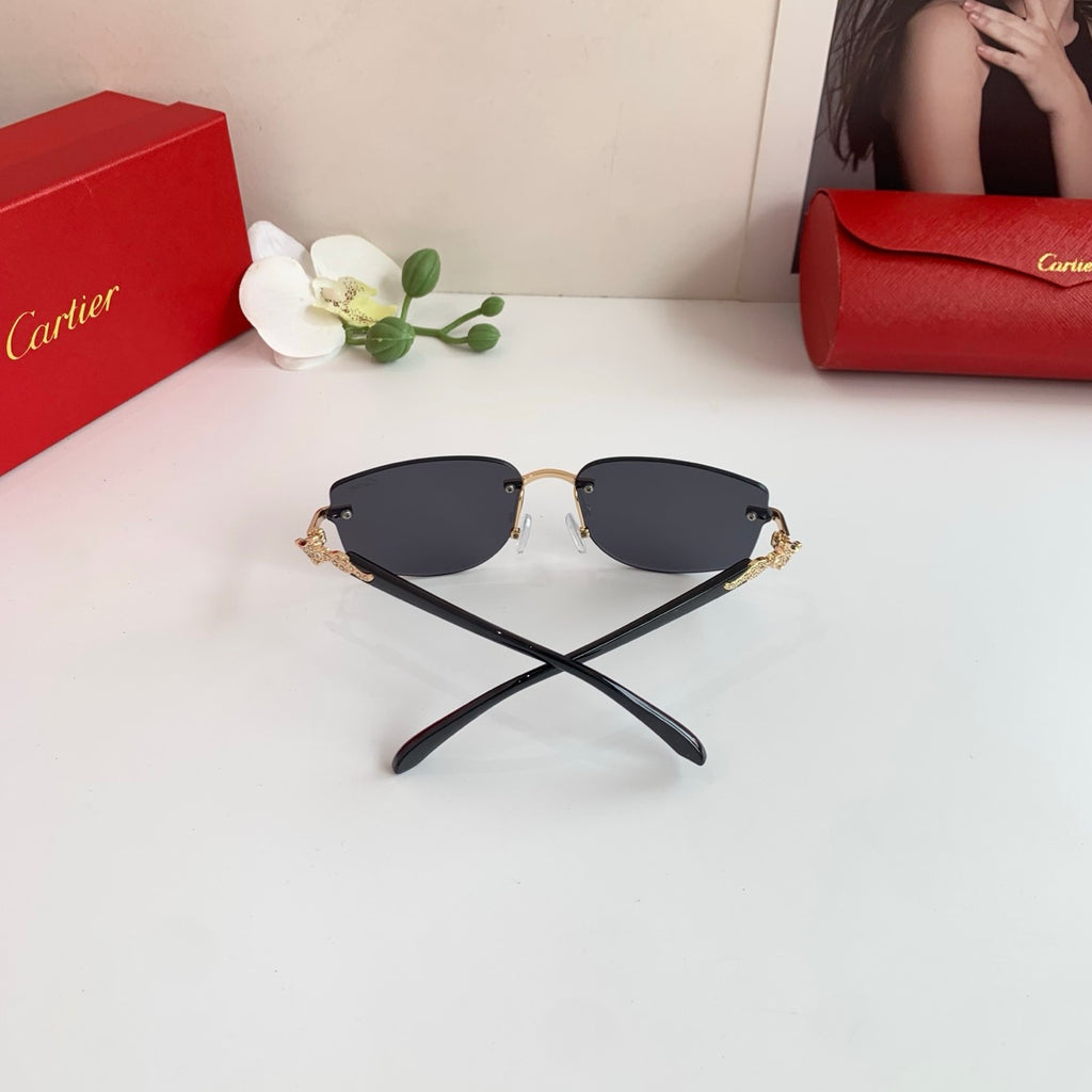 Cartier Square Black Lens Sunglasses for Men & Women - 415944 - detail image 8