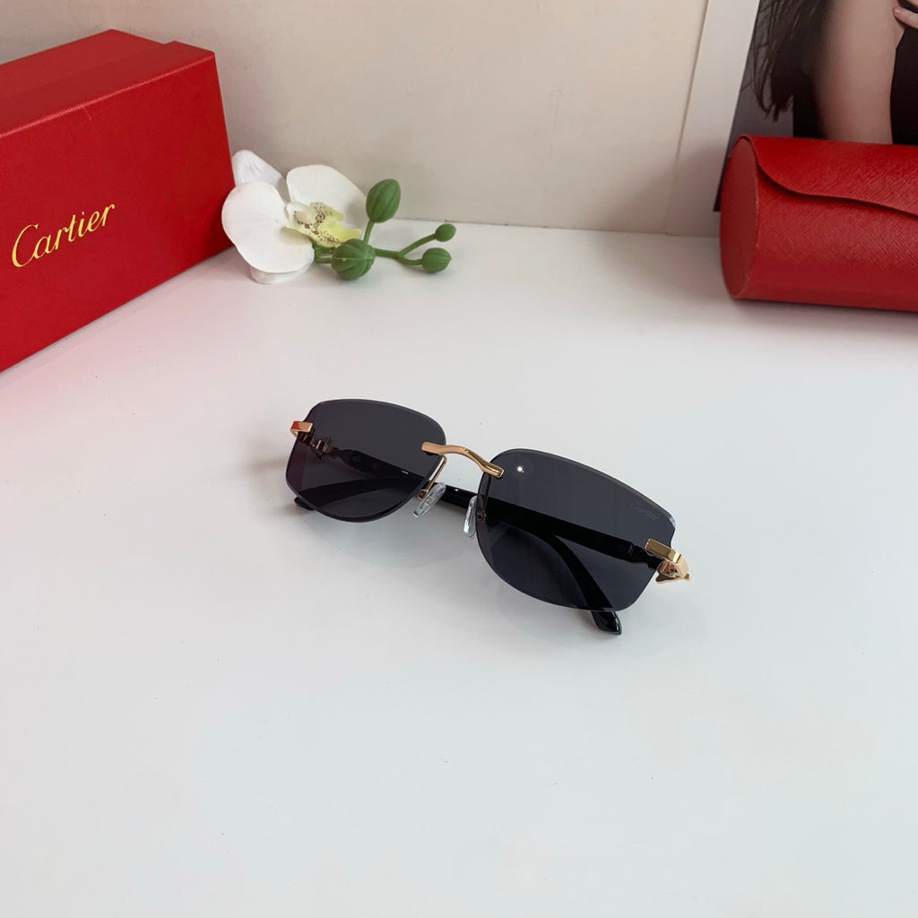 Cartier Square Black Lens Sunglasses for Men & Women