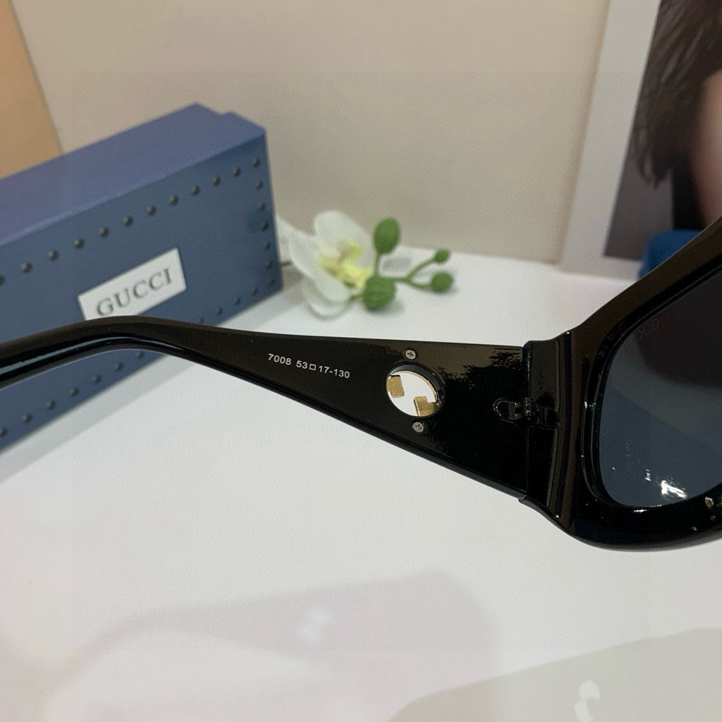 Gucci Polarized Square Black Lens Sunglasses for Men & Women - 486436