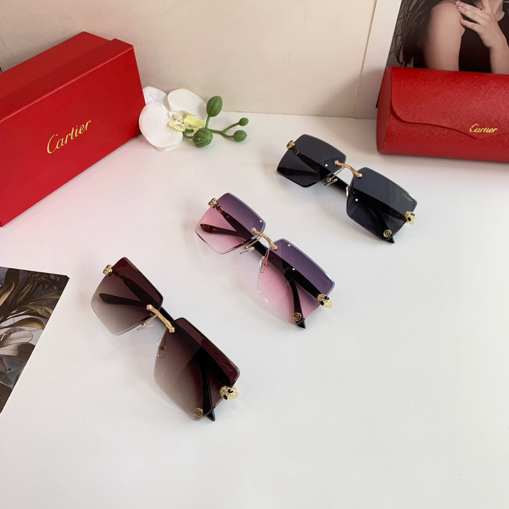 Cartier Lightweight Rimless Silver Lens Sunglasses for Men & Women - 415972 - detail image 5