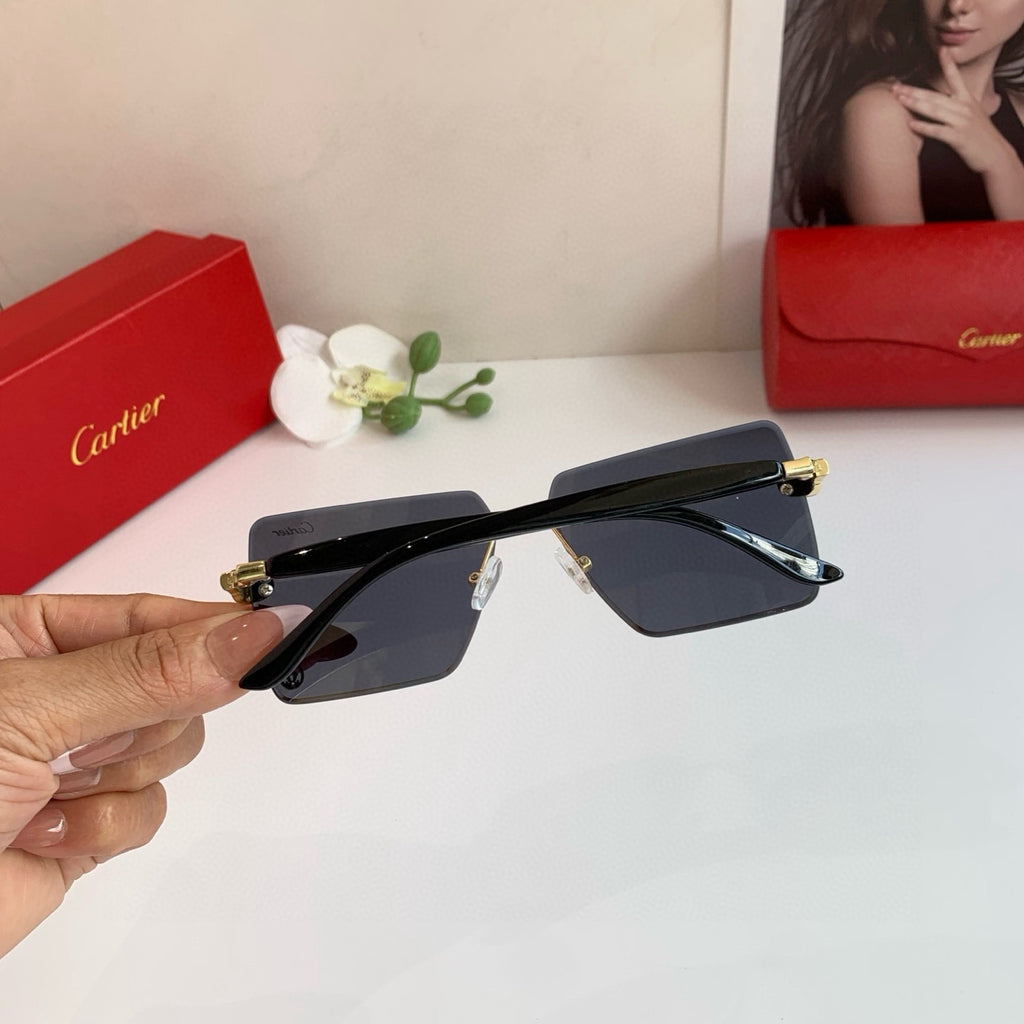 Cartier Lightweight Rimless Silver Lens Sunglasses for Men & Women - 415972 - detail image 3