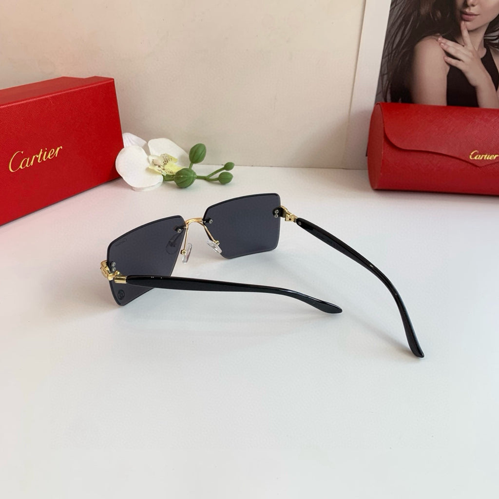 Cartier Lightweight Rimless Silver Lens Sunglasses for Men & Women - 415972 - detail image 4