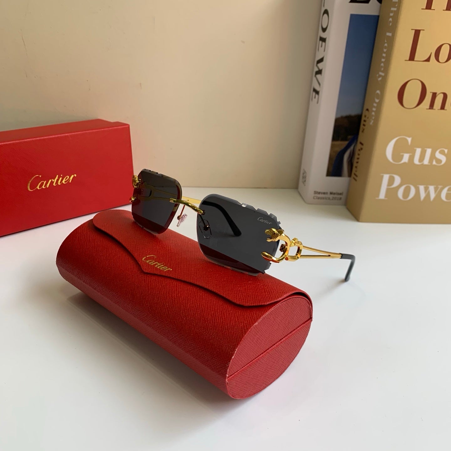 Cartier Lightweight Rimless Silver Lens Sunglasses for Men & Women - 416015 - detail image 4