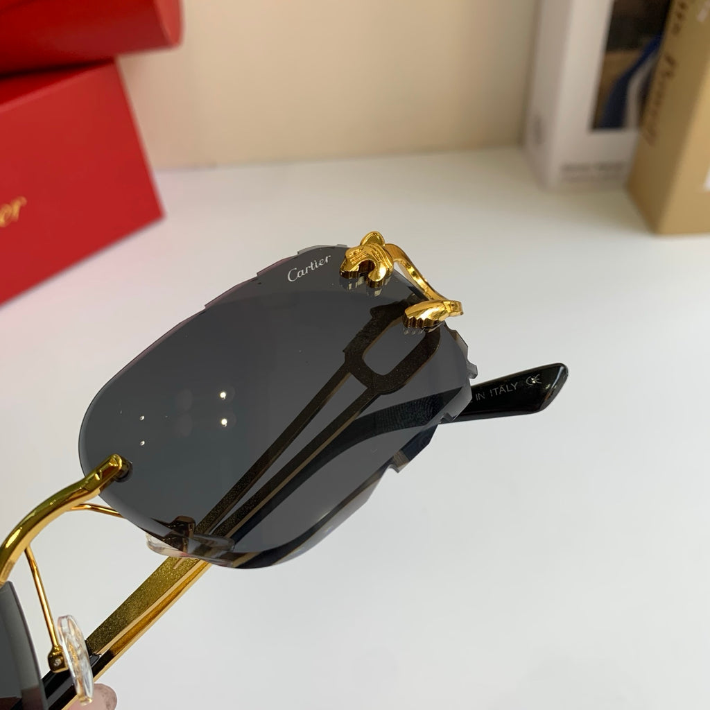 Cartier Lightweight Rimless Silver Lens Sunglasses for Men & Women - 416015 - detail image 5