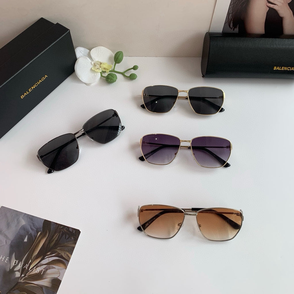 Balenciaga Metal Square Silver Lens Sunglasses for Men & Women - 416129 - detail image 2