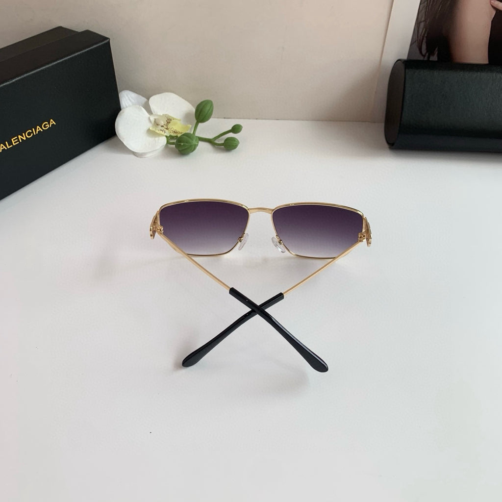 Balenciaga Metal Square Silver Lens Sunglasses for Men & Women - 158558