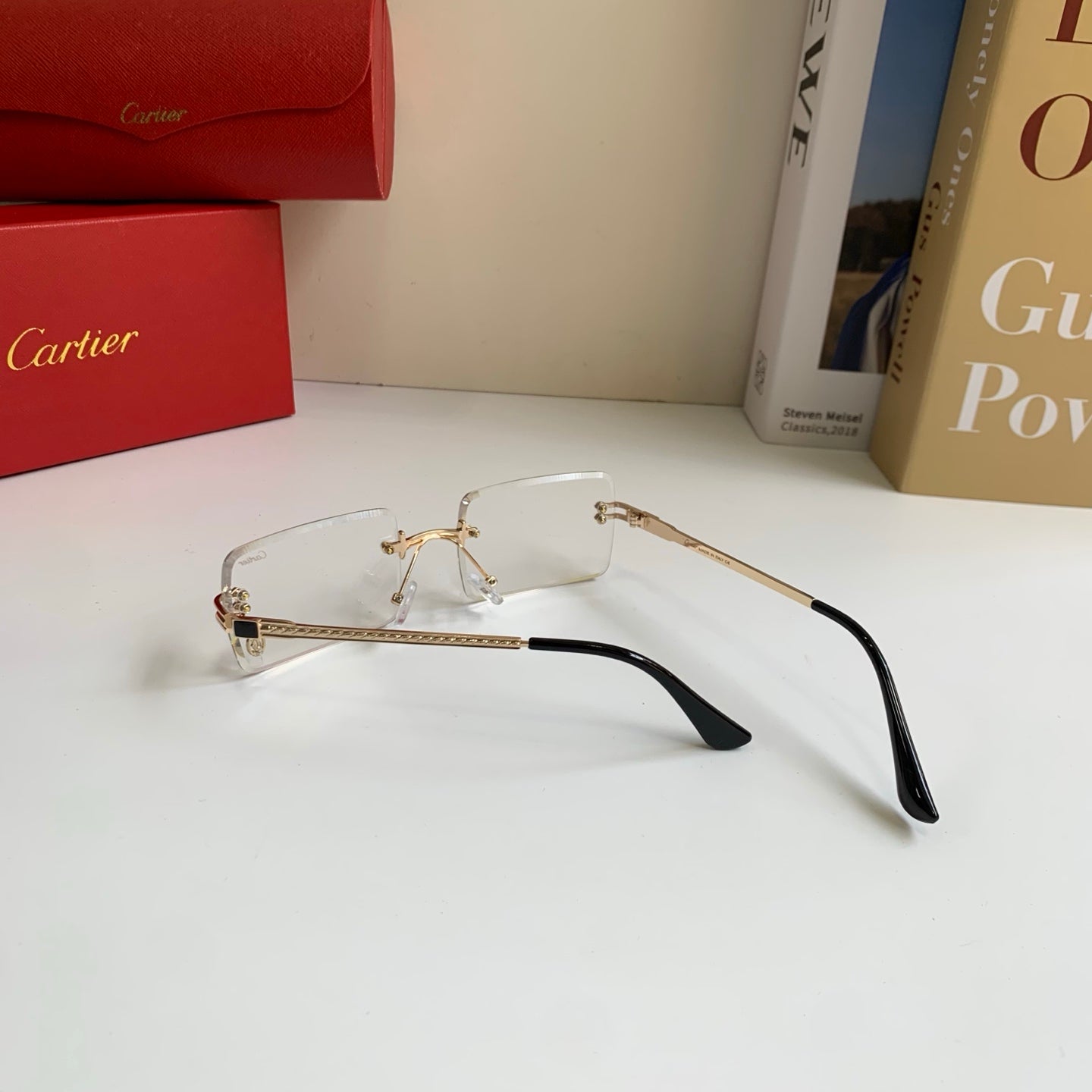 Cartier Square Silver Lens Sunglasses for Men & Women - 415874 - detail image 7