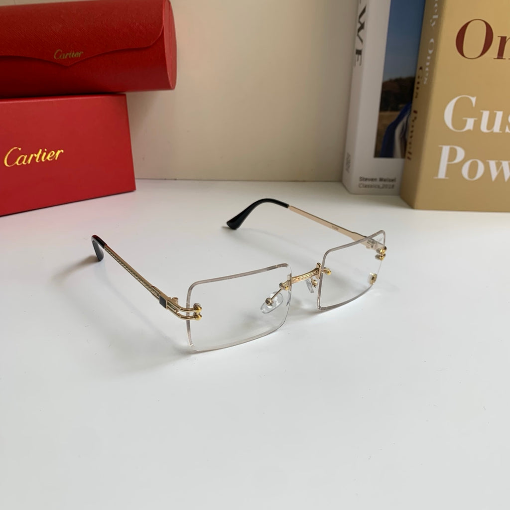 Cartier Square Silver Lens Sunglasses for Men & Women - 415874