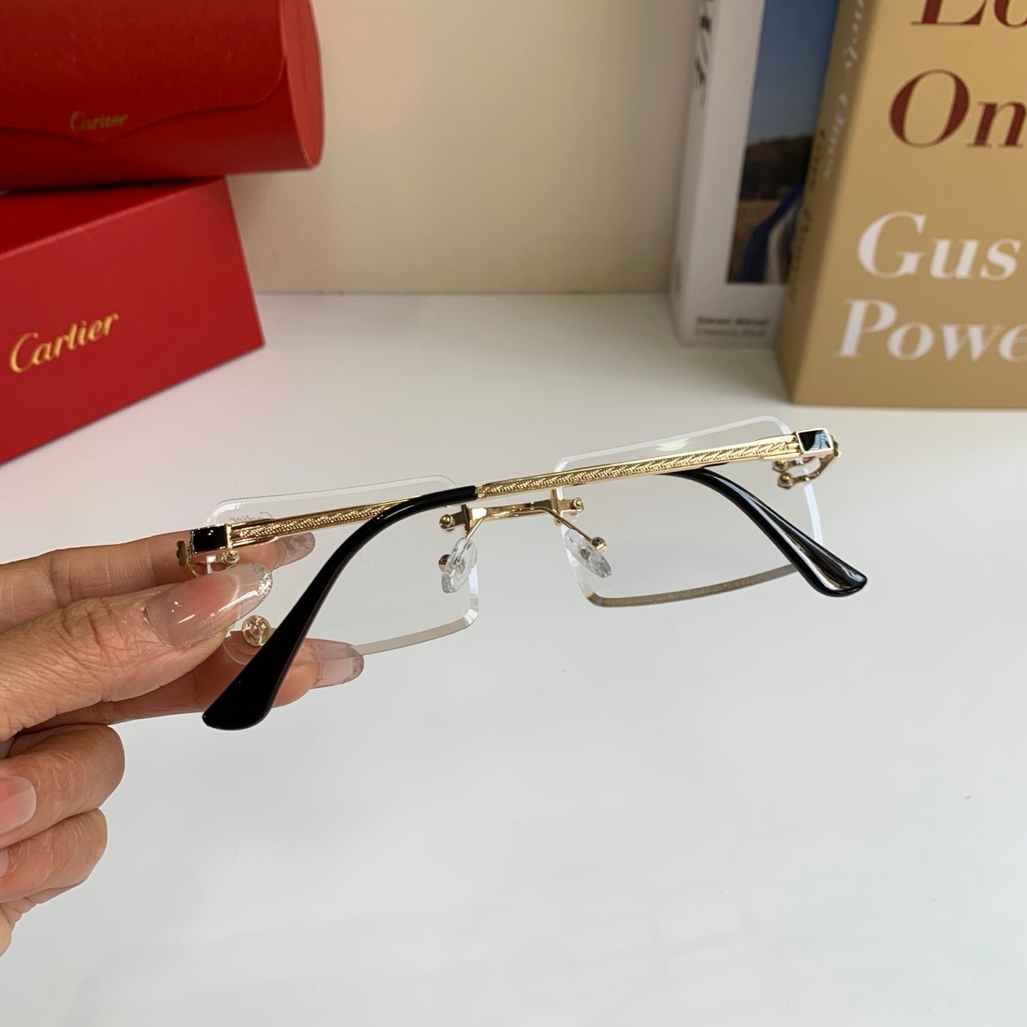 Cartier Square Silver Lens Sunglasses for Men & Women - 415874 - detail image 8