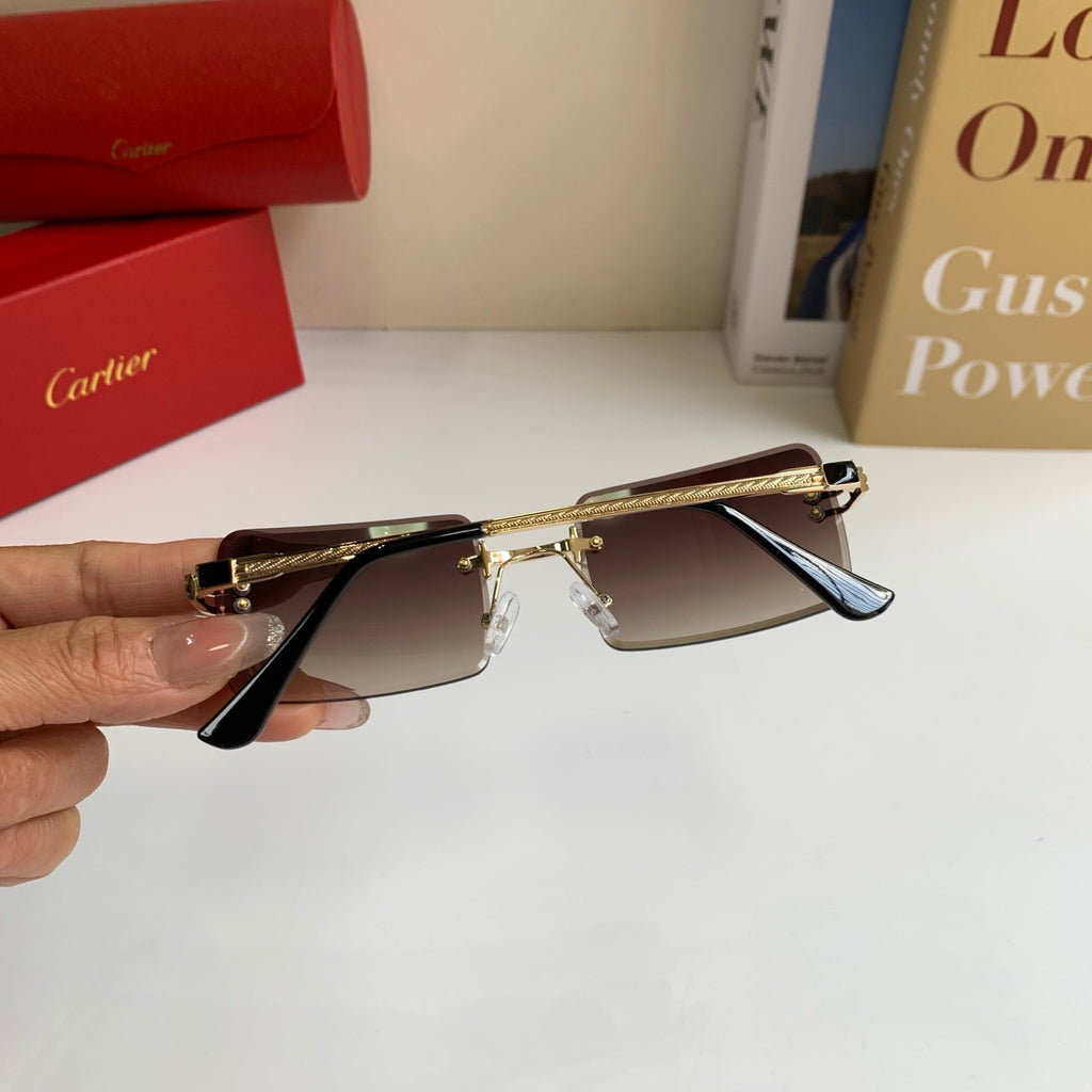 Cartier Square Red Lens Sunglasses for Men & Women - 415875 - detail image 6