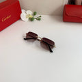 Cartier Lightweight Rimless Red Lens Sunglasses for Men & Women - 415876