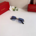 Cartier Lightweight Rimless Blue Lens Sunglasses for Men & Women - 415877
