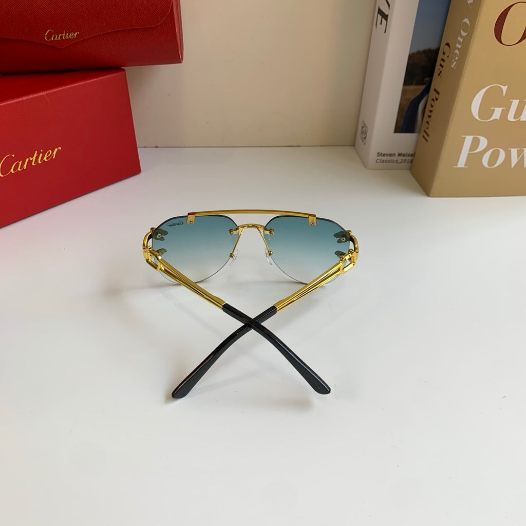 Cartier Metal Fashion Silver Lens Sunglasses for Men & Women - 432333 - detail image 7
