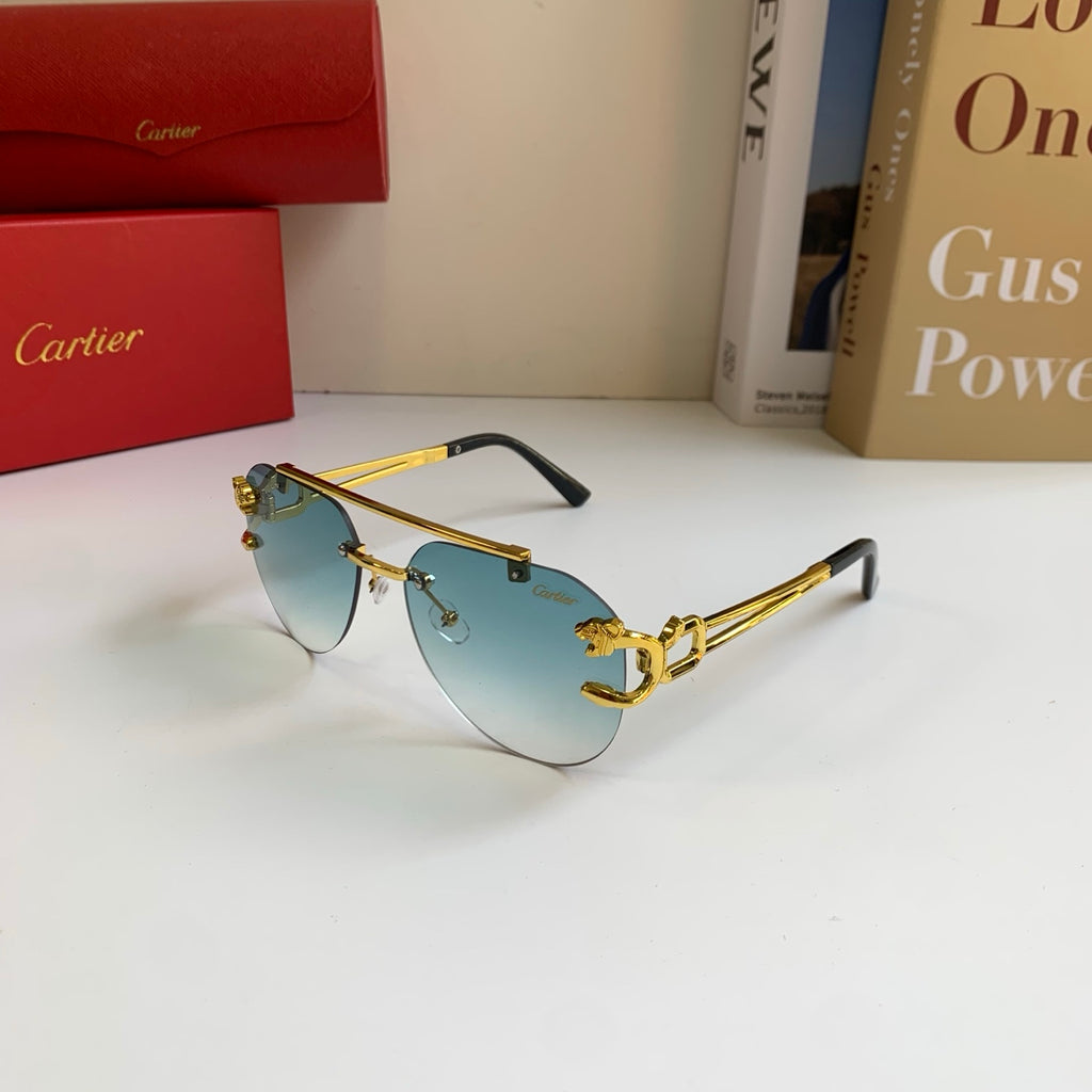 Cartier Metal Fashion Silver Lens Sunglasses for Men & Women - 432333 - detail image 2