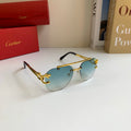 Cartier Metal Fashion Silver Lens Sunglasses for Men & Women - 432333