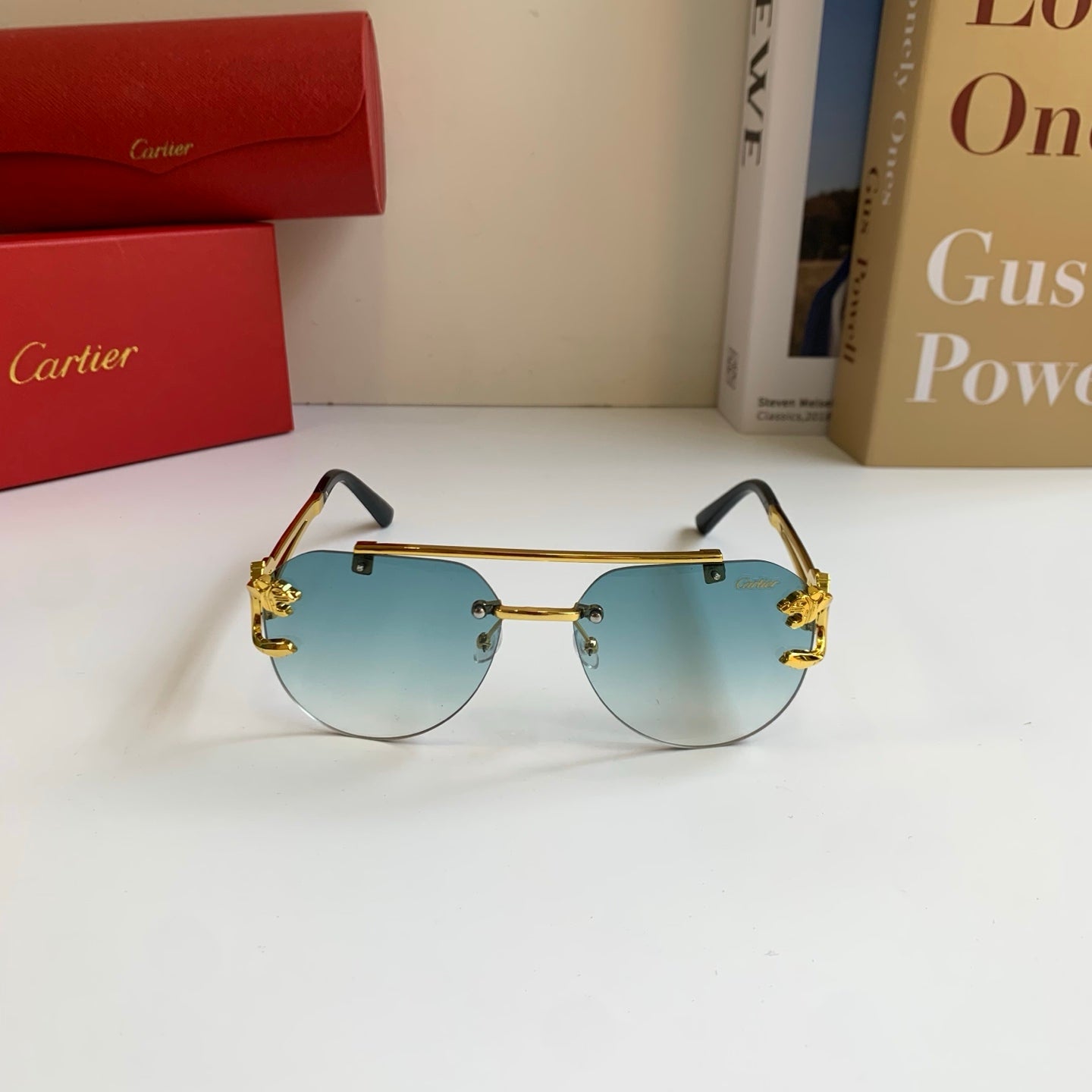 Cartier Metal Fashion Silver Lens Sunglasses for Men & Women - 432333 - detail image 3