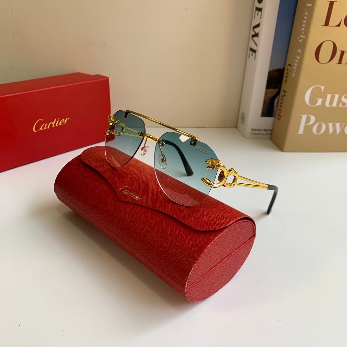 Cartier Metal Fashion Silver Lens Sunglasses for Men & Women - 432333 - detail image 5