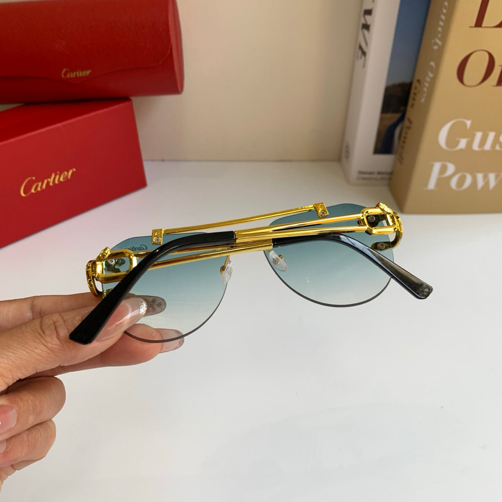 Cartier Metal Fashion Silver Lens Sunglasses for Men & Women - 432333 - detail image 6