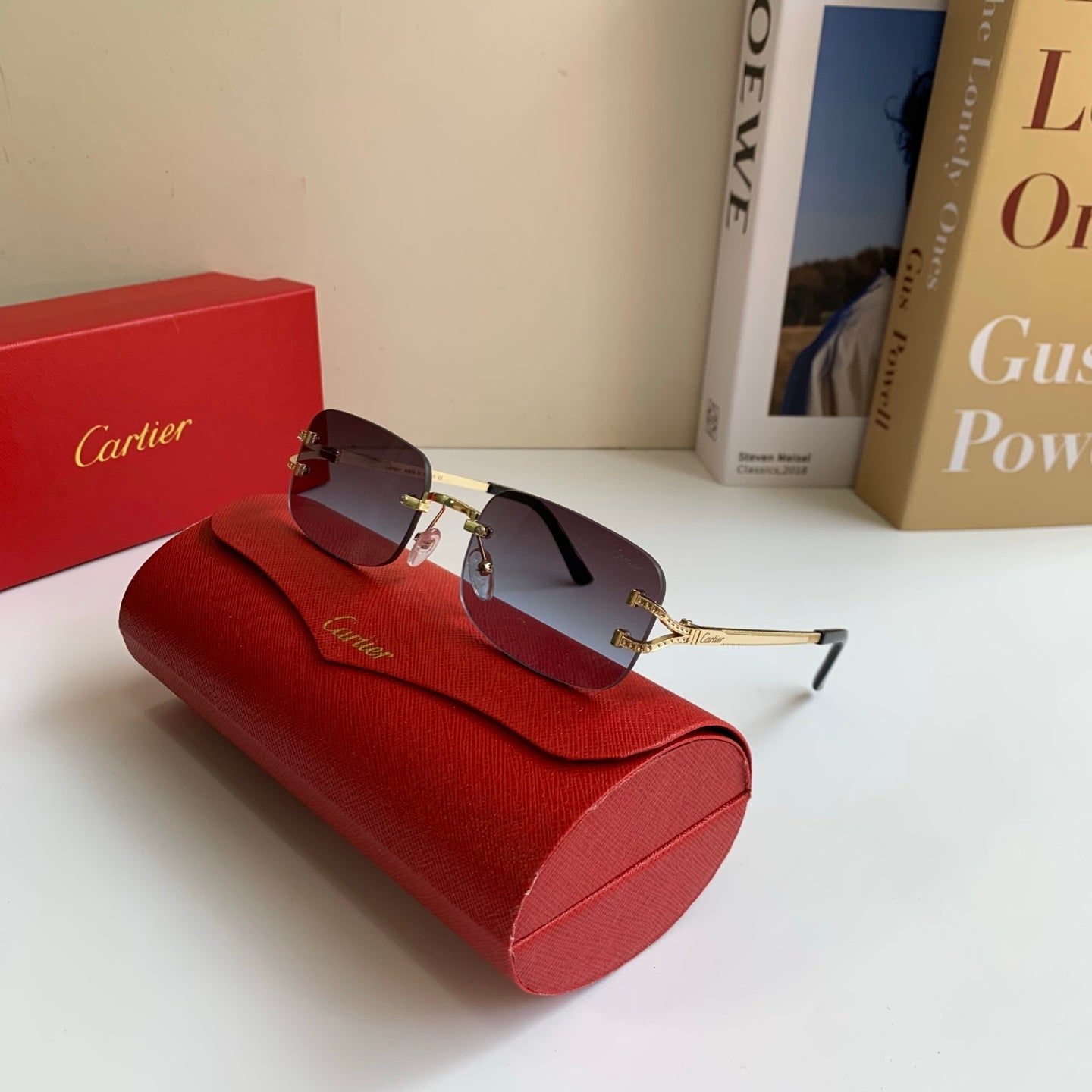 Cartier Square Silver Lens Sunglasses for Men & Women - 432281 - detail image 4
