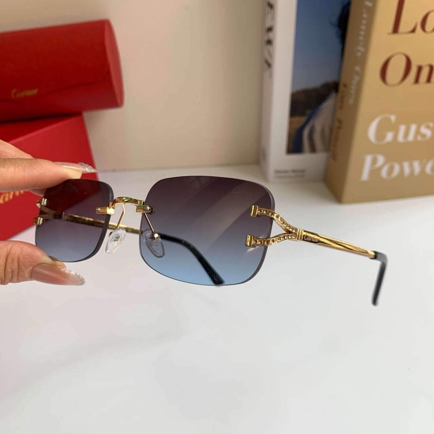 Cartier Square Silver Lens Sunglasses for Men & Women - 432281 - detail image 6