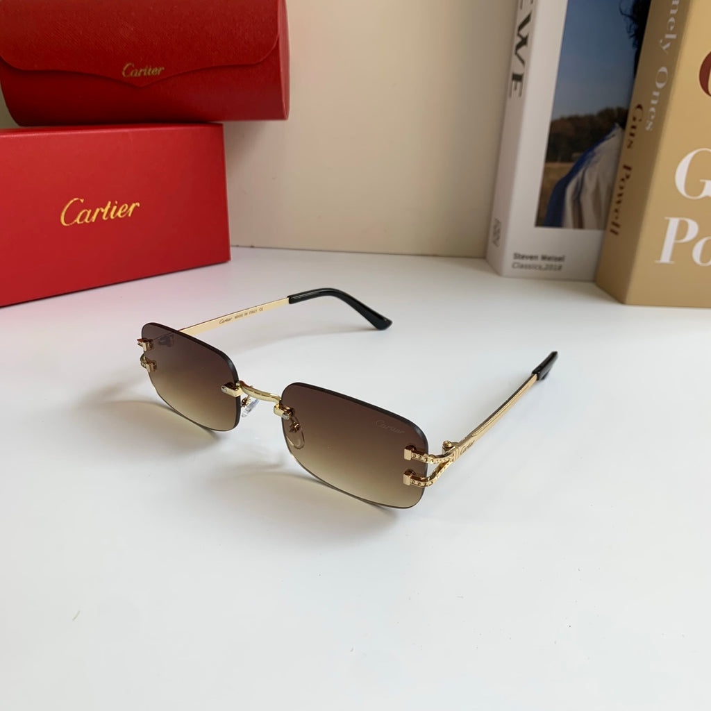 Cartier Square Brown Lens Sunglasses for Men & Women - 432282 - detail image 2