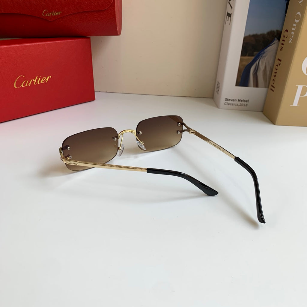 Cartier Square Brown Lens Sunglasses for Men & Women - 432282 - detail image 8