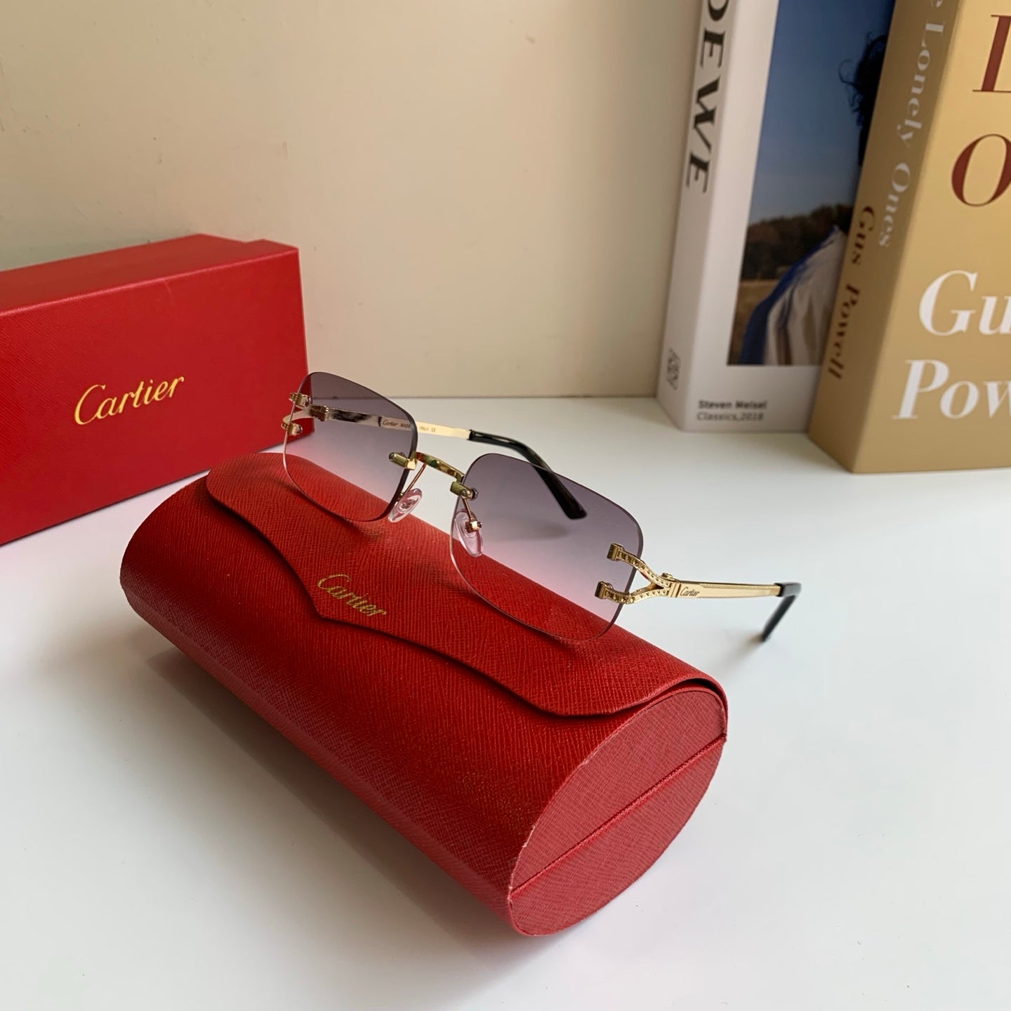 Cartier Square Silver Lens Sunglasses for Men & Women - 432283 - detail image 4