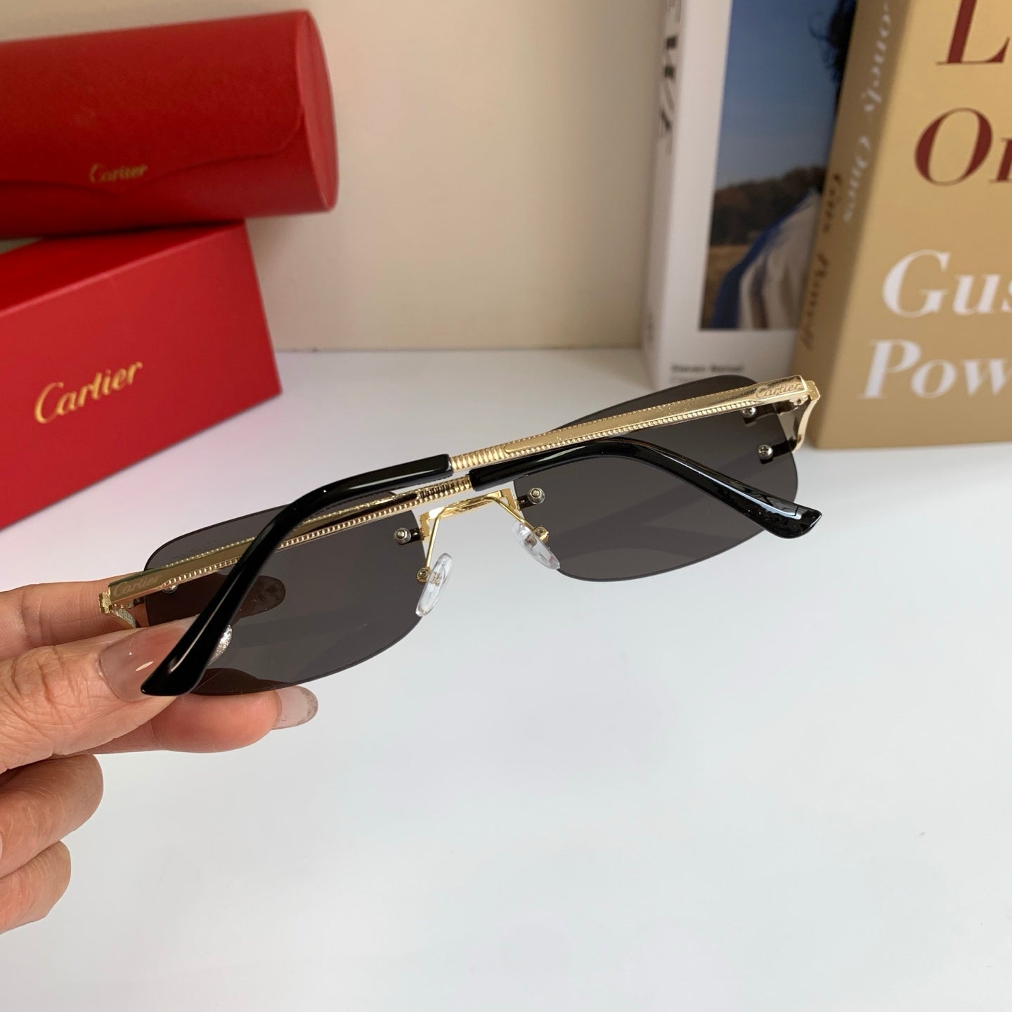 Cartier Square Silver Lens Sunglasses for Men & Women - 432284 - detail image 7