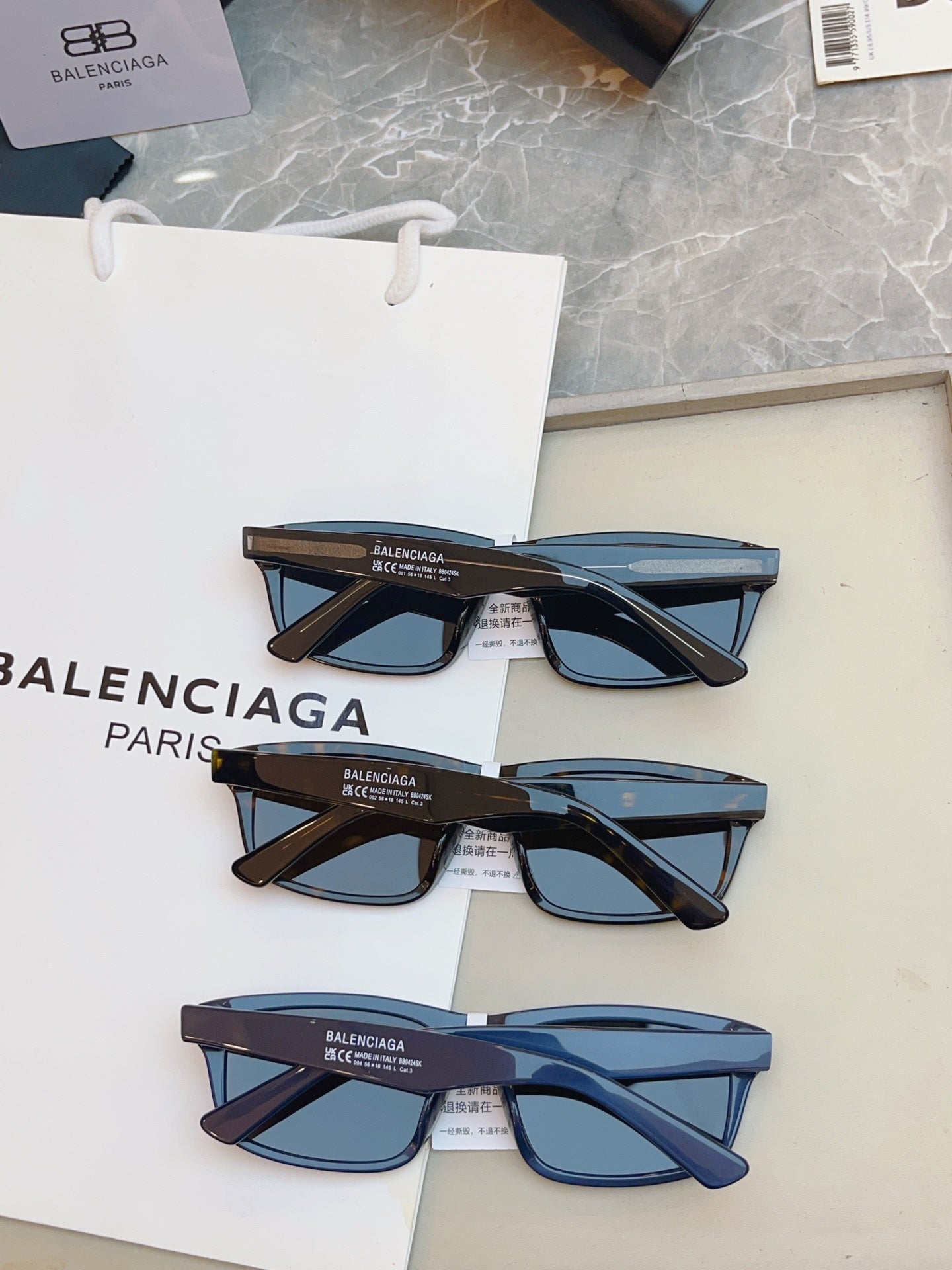 Balenciaga BB0424SK Fashion Black Lens Sunglasses for Men & Women - detail image 8
