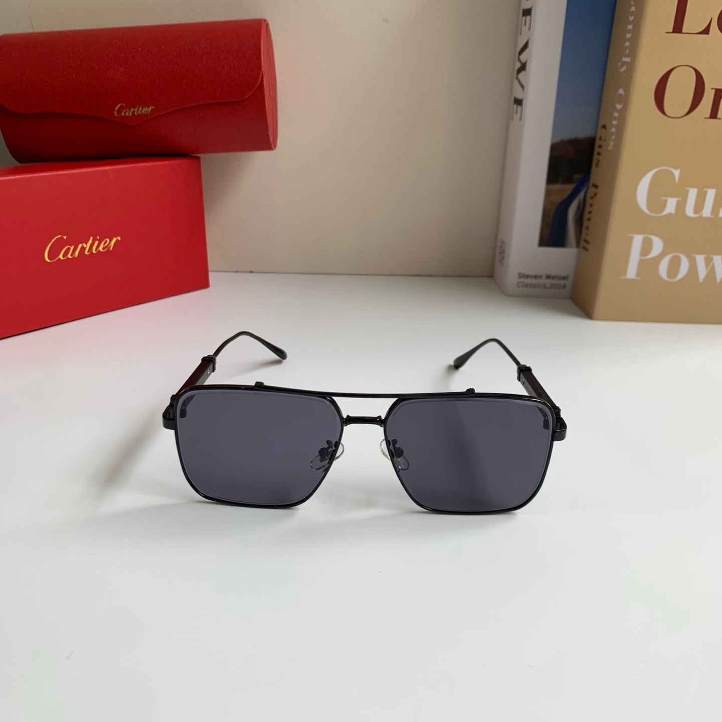 Cartier Metal Fashion Silver Lens Sunglasses for Men & Women - 465885 - detail image 5