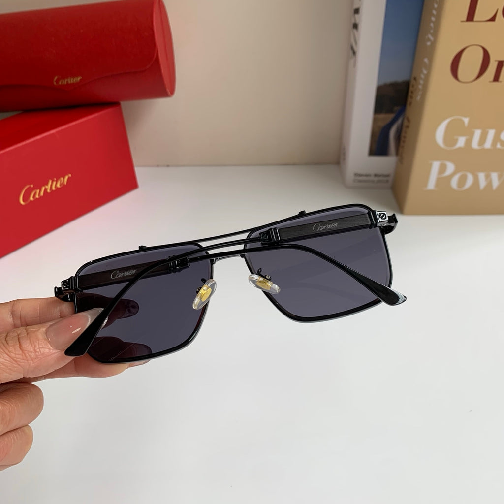 Cartier Metal Fashion Silver Lens Sunglasses for Men & Women - 465885 - detail image 6