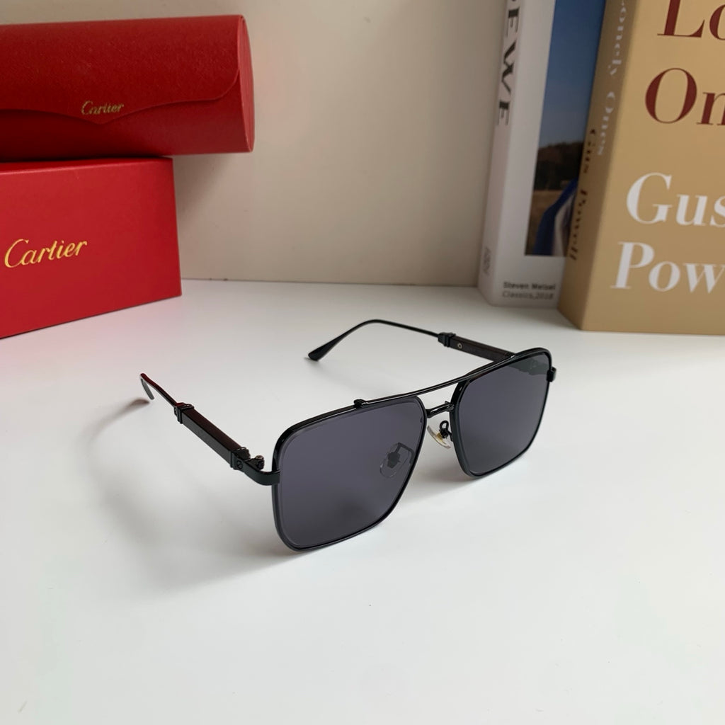 Cartier Metal Fashion Silver Lens Sunglasses for Men & Women - 465885
