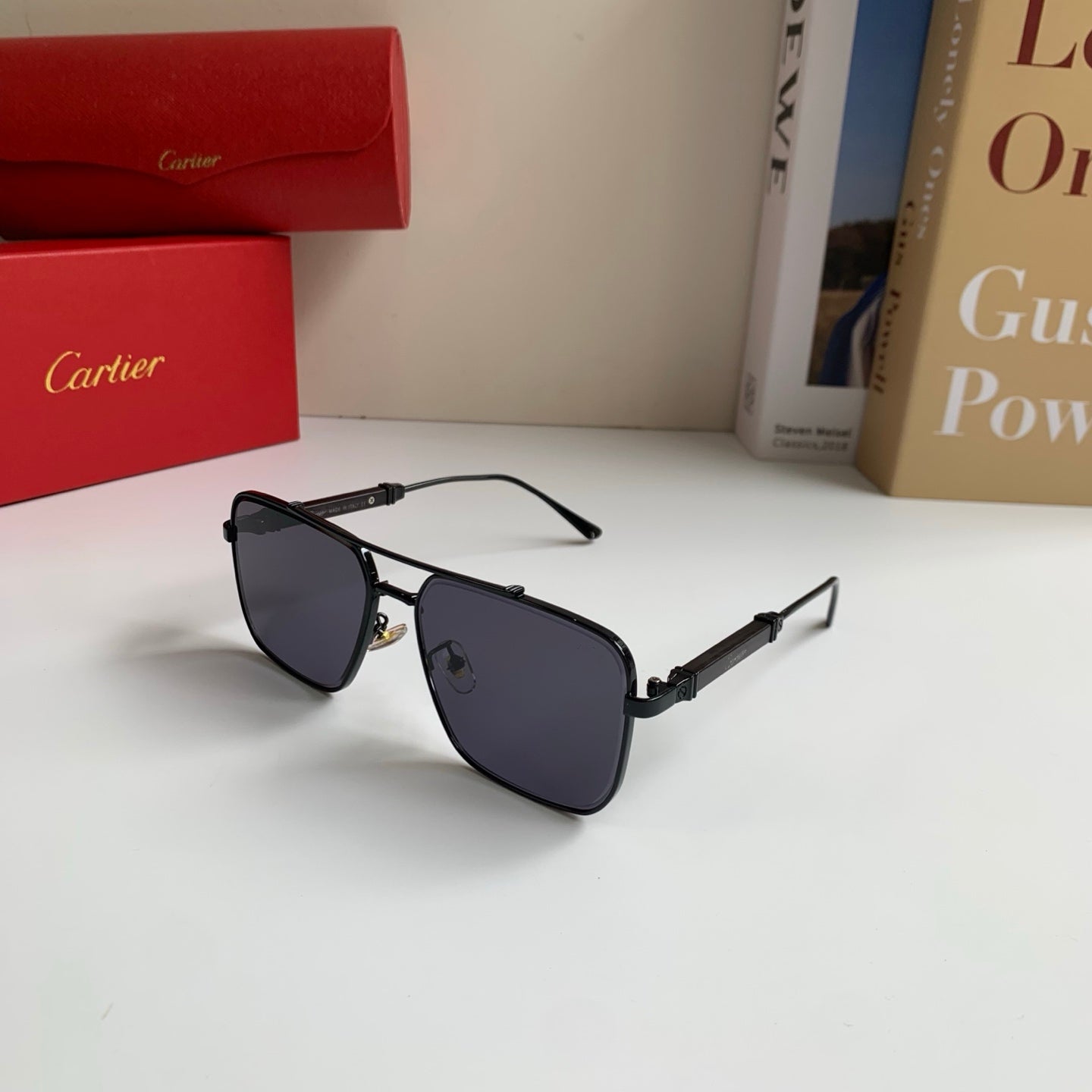 Cartier Metal Fashion Silver Lens Sunglasses for Men & Women - 465885 - detail image 2