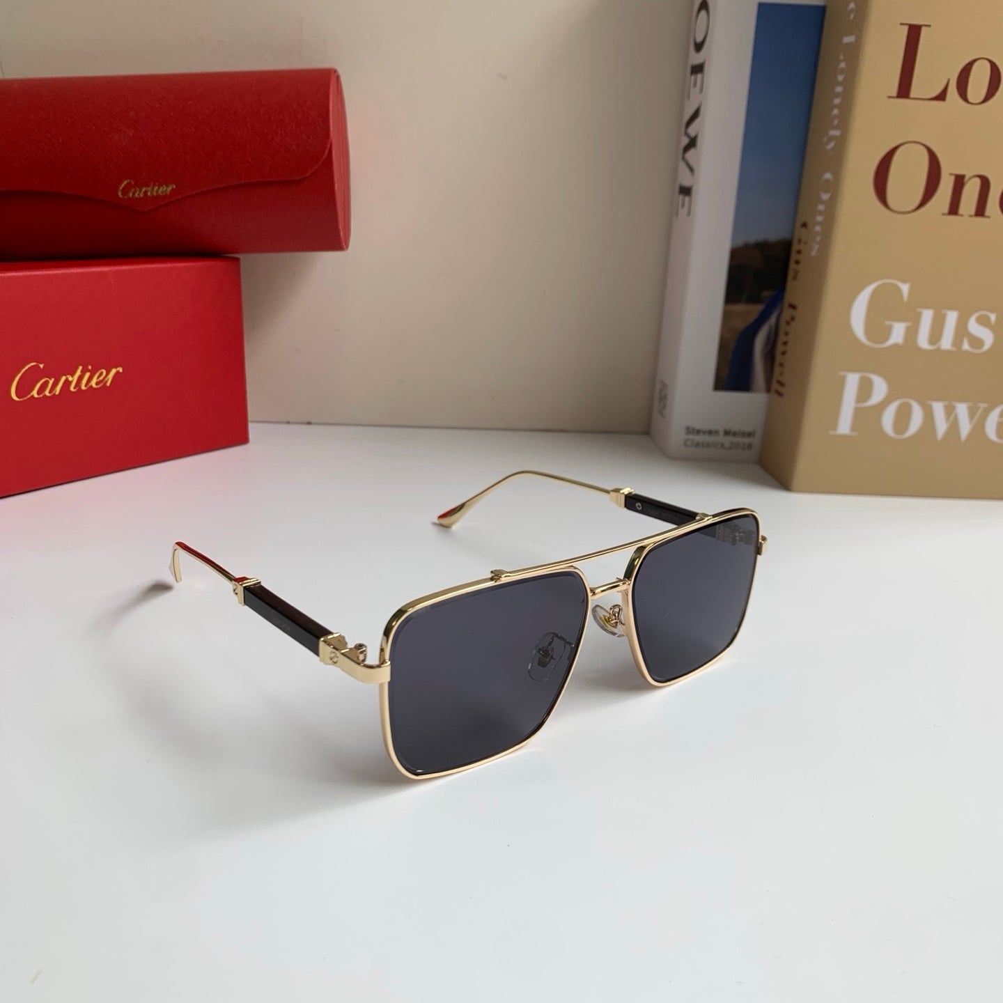 Cartier Metal Fashion Silver Lens Sunglasses for Men & Women - 465887