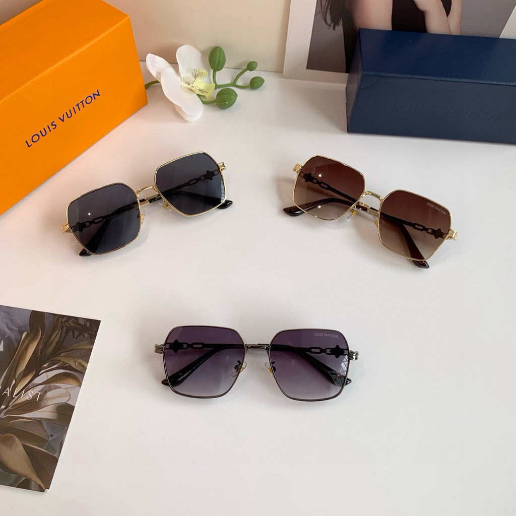 Louis Vuitton Metal Square Black Lens Sunglasses for Men & Women - 464770 - detail image 4