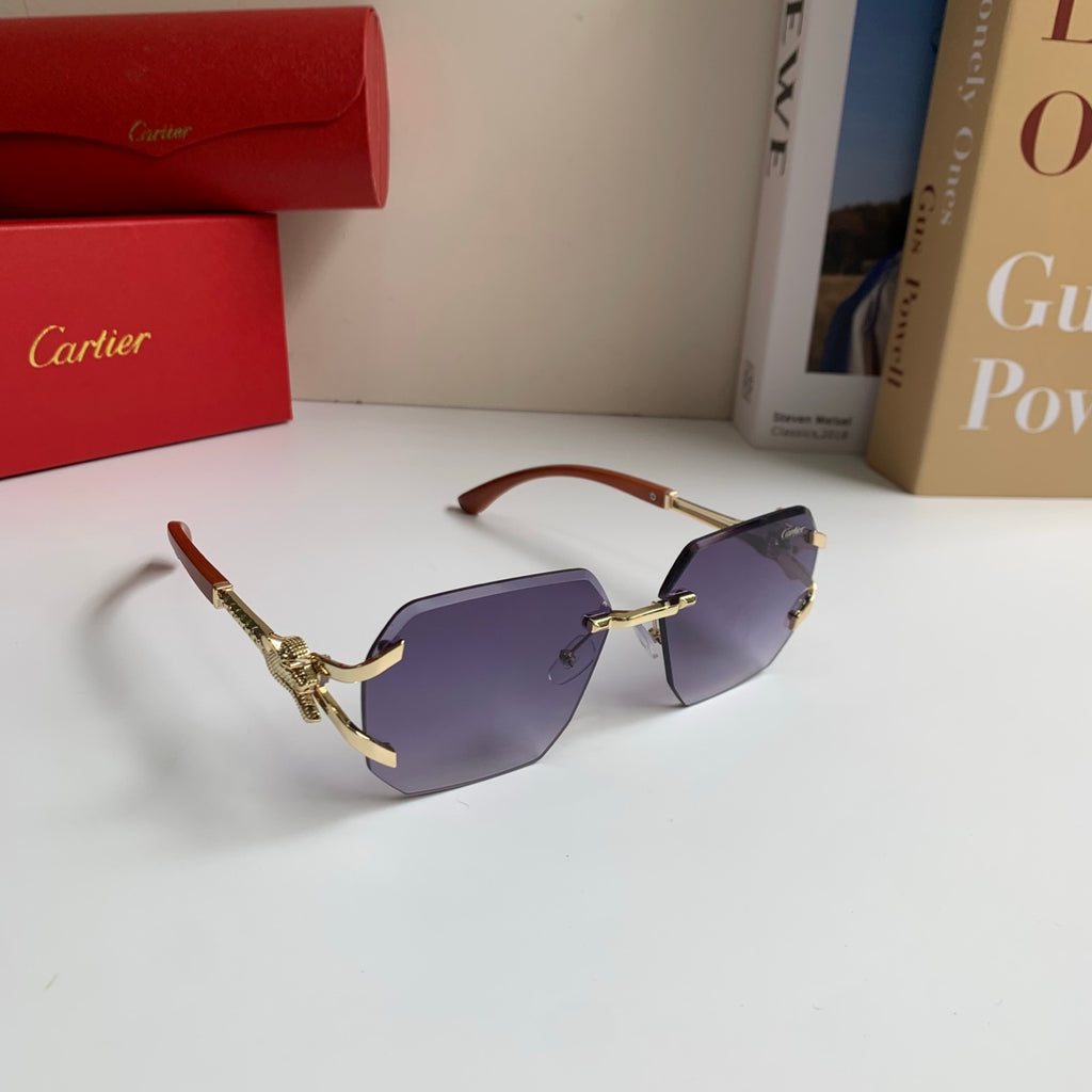 Cartier Metal Fashion Silver Lens Sunglasses for Men & Women - 465775