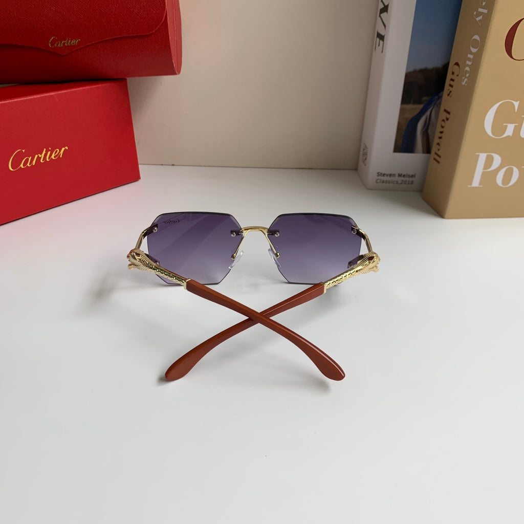 Cartier Metal Fashion Silver Lens Sunglasses for Men & Women - 465775 - detail image 7