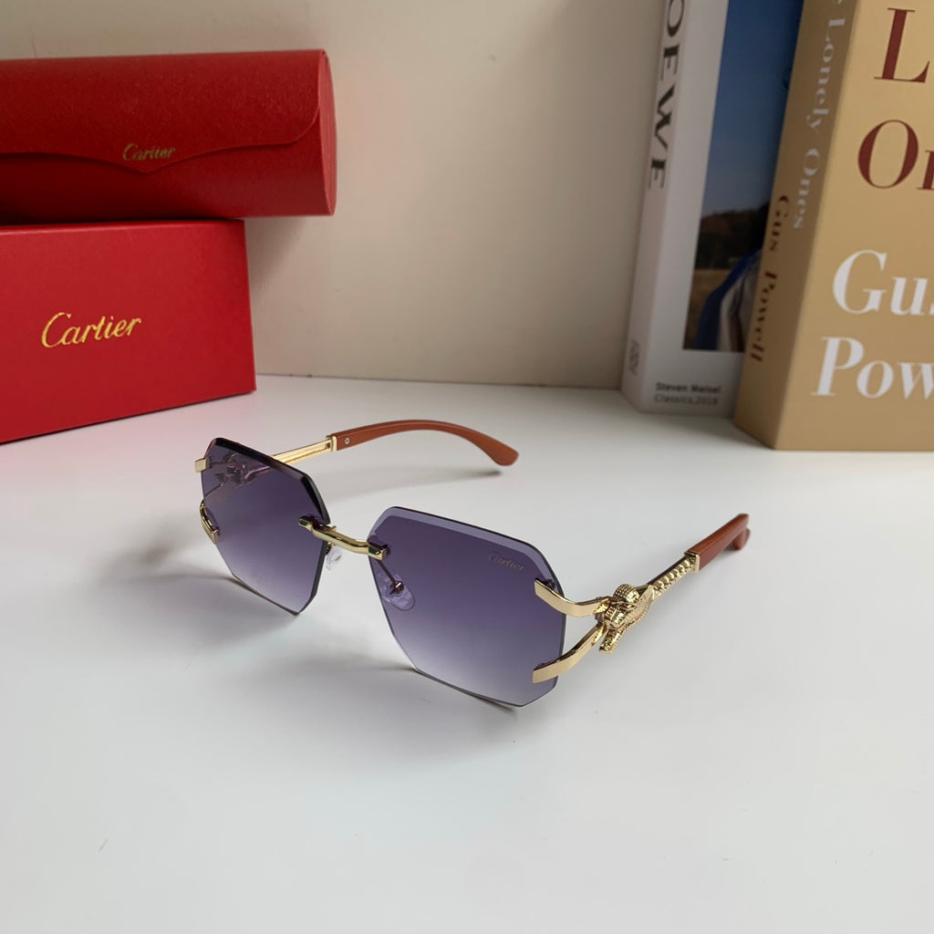 Cartier Metal Fashion Silver Lens Sunglasses for Men & Women - 465775 - detail image 2