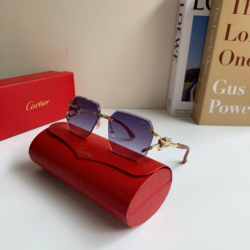 Cartier Metal Fashion Silver Lens Sunglasses for Men & Women - 465775 - detail image 5