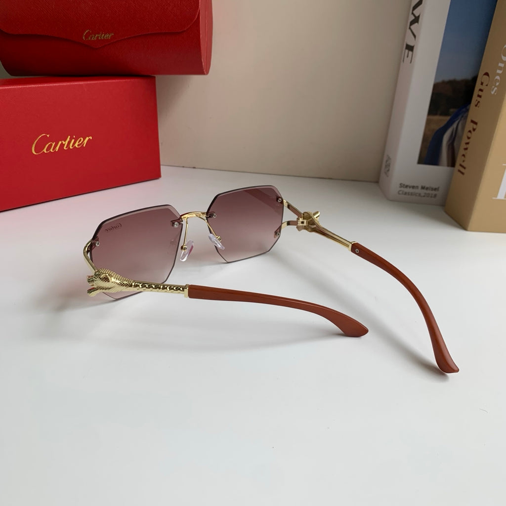 Cartier Metal Fashion Silver Lens Sunglasses for Men & Women - 465777 - detail image 9