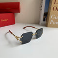 Cartier Metal Fashion Silver Lens Sunglasses for Men & Women - 465778
