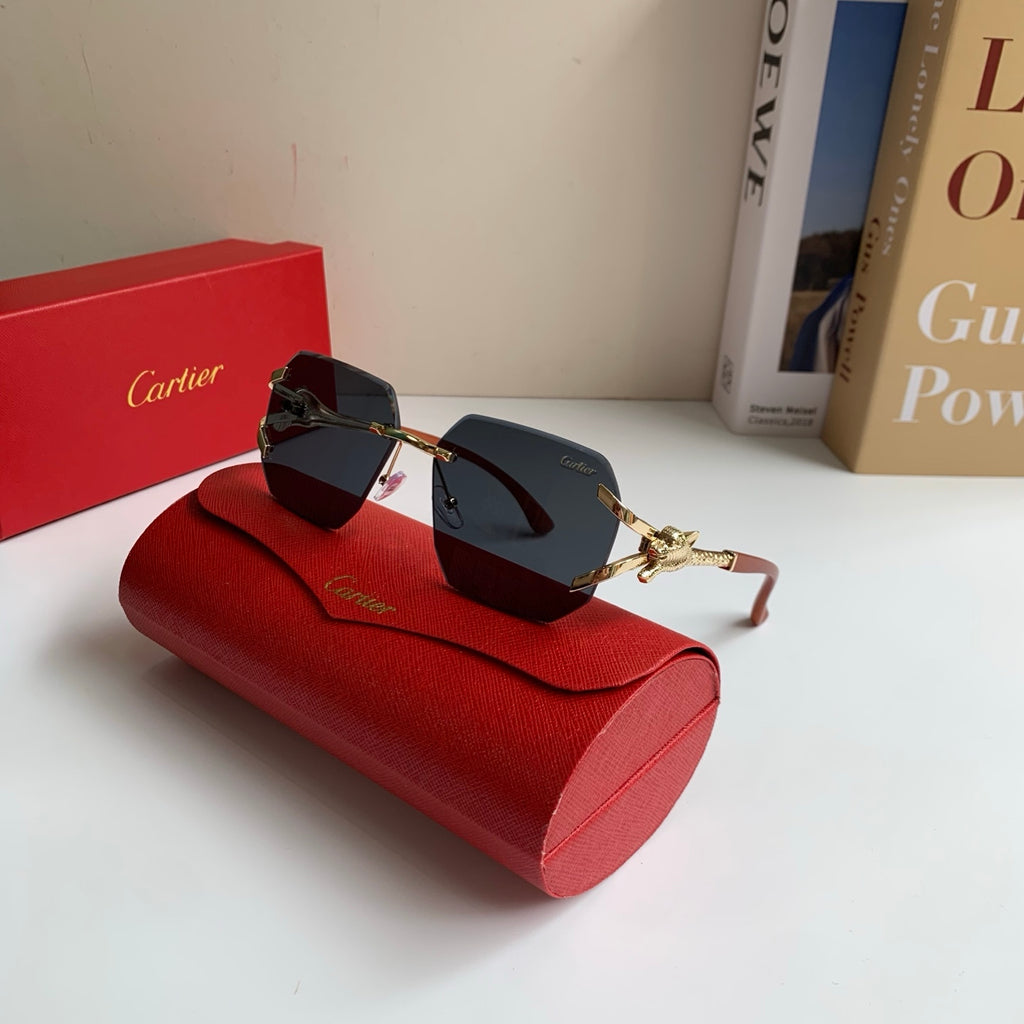 Cartier Metal Fashion Silver Lens Sunglasses for Men & Women - 465778 - detail image 5