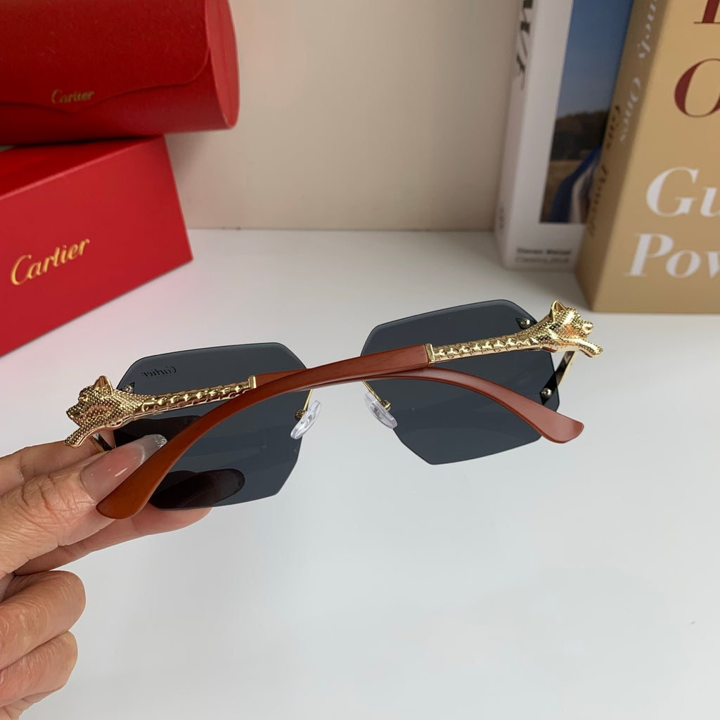 Cartier Metal Fashion Silver Lens Sunglasses for Men & Women - 465778 - detail image 8