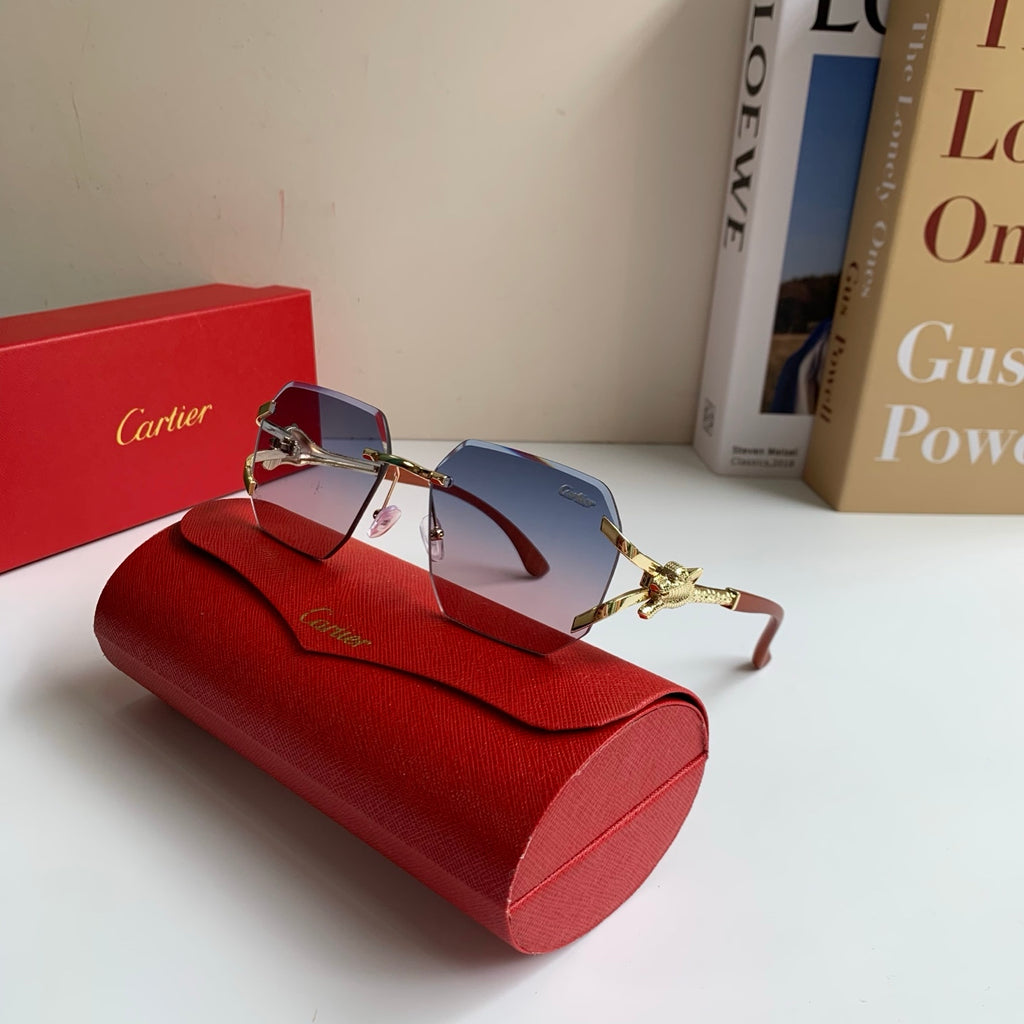 Cartier Metal Fashion Silver Lens Sunglasses for Men & Women - 465779 - detail image 3