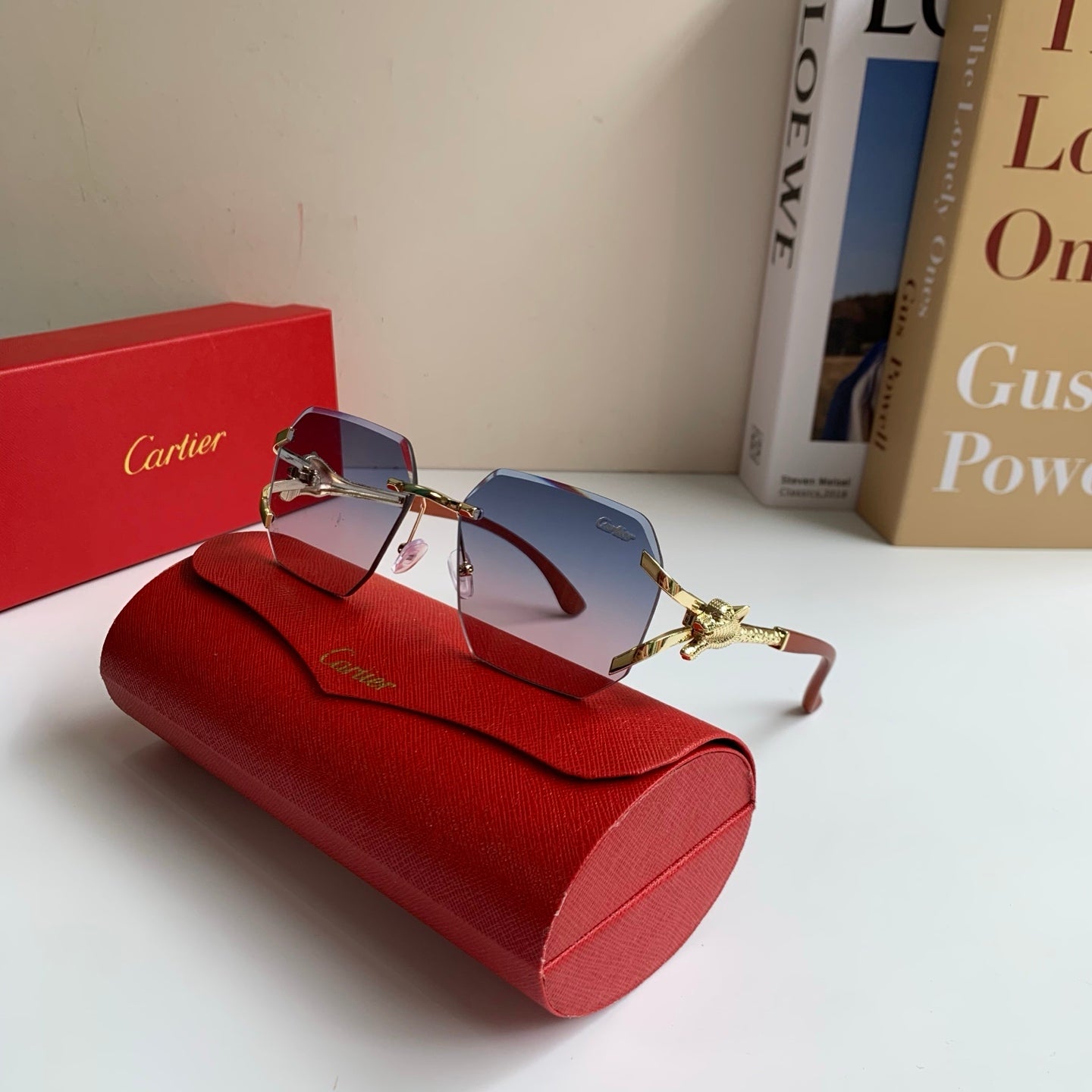 Cartier Metal Fashion Silver Lens Sunglasses for Men & Women - 465779 - detail image 3