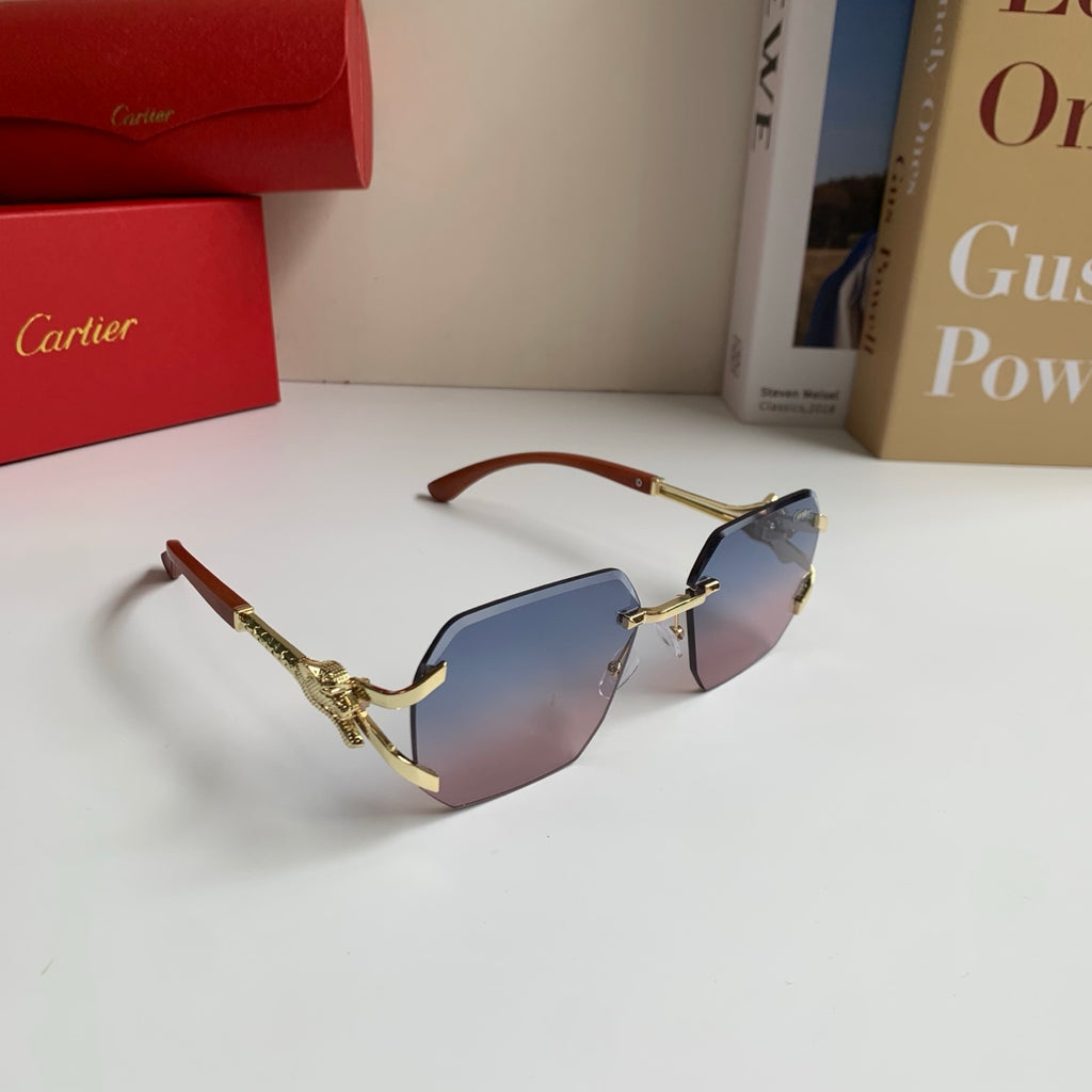 Cartier Metal Fashion Silver Lens Sunglasses for Men & Women - 465779