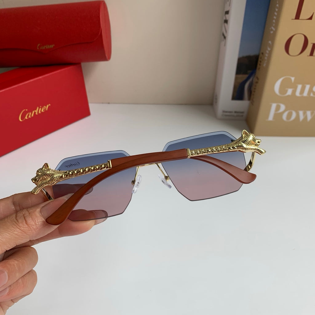 Cartier Metal Fashion Silver Lens Sunglasses for Men & Women - 465779 - detail image 6