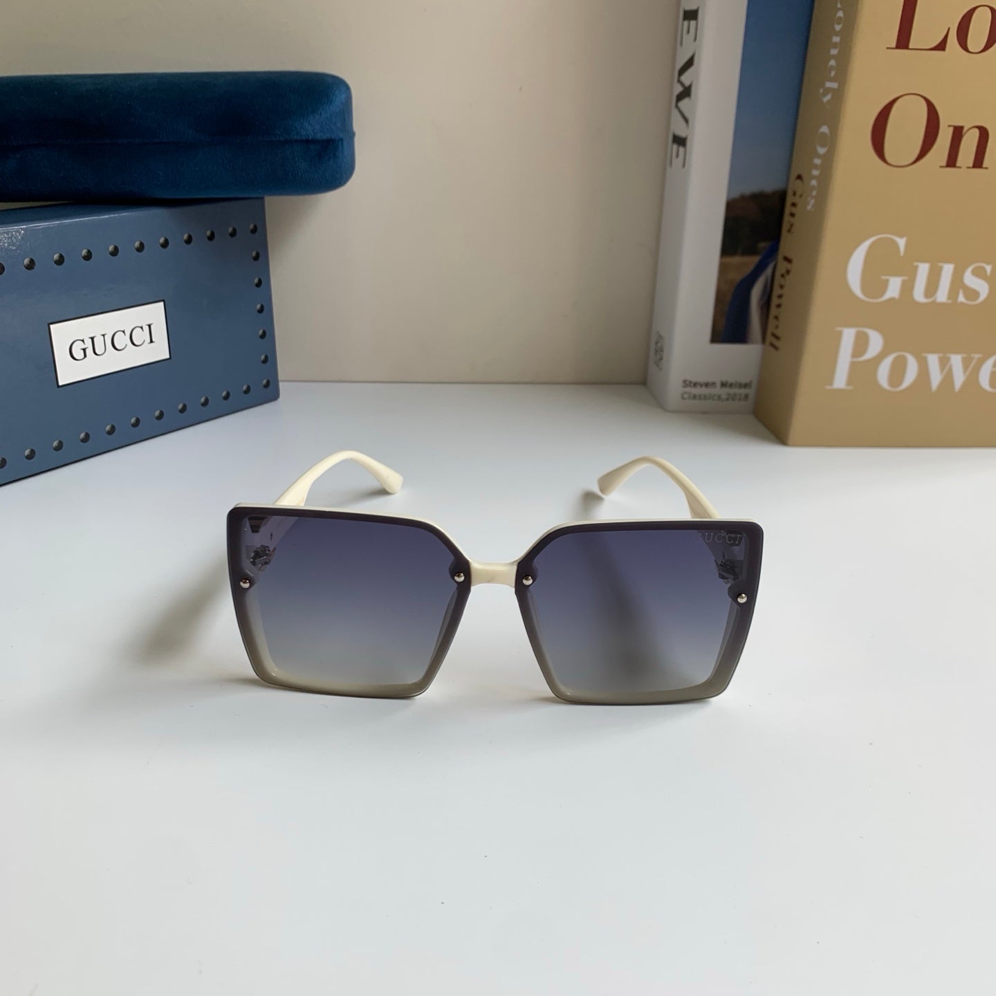 Gucci Metal Square Silver Lens Sunglasses for Men & Women - 464839 - detail image 3