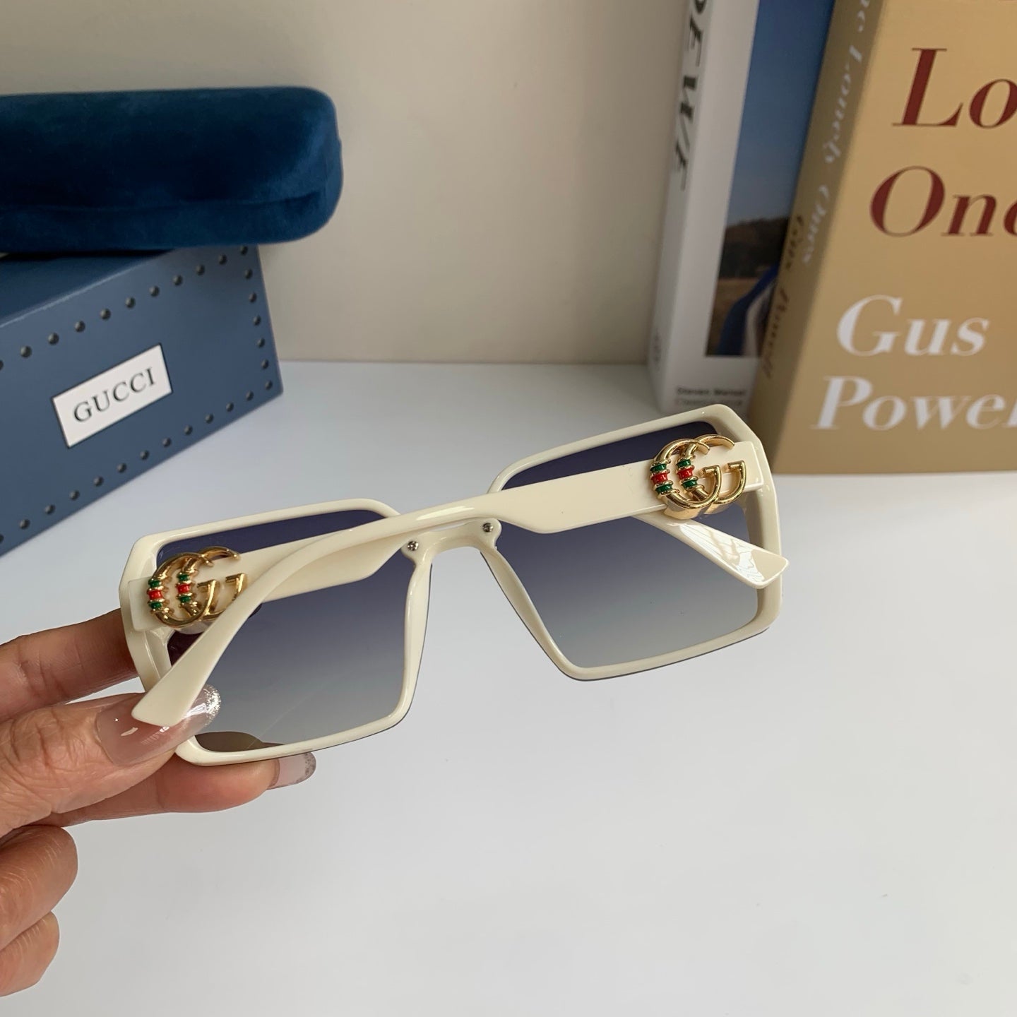 Gucci Metal Square Silver Lens Sunglasses for Men & Women - 464839 - detail image 8